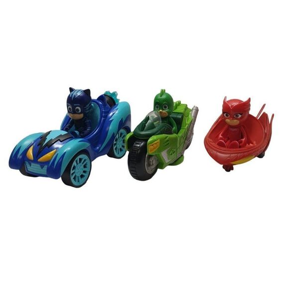 PJ Masks Hero Blast Kickback Racers Gekko Owlette Catboy Bundle NWOT - Picture 2 of 9